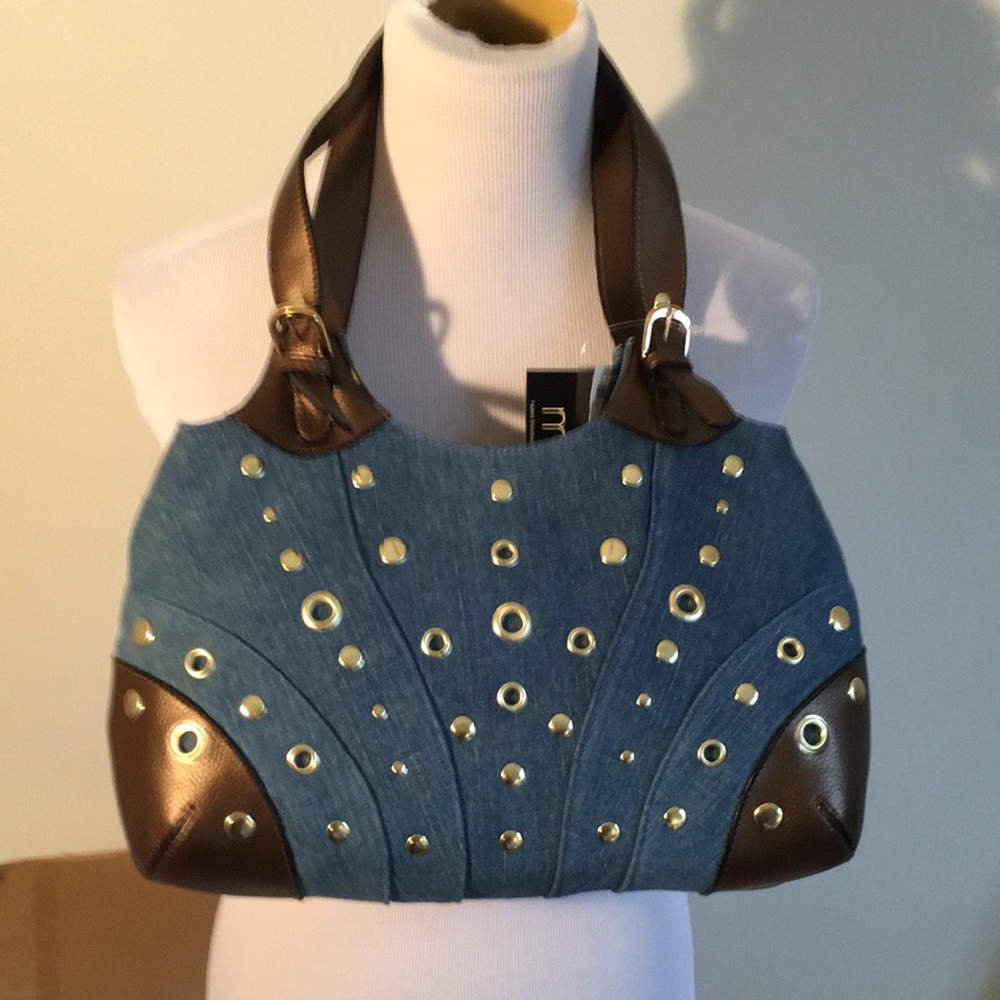NWT Minicci Blue Denim Satchel
